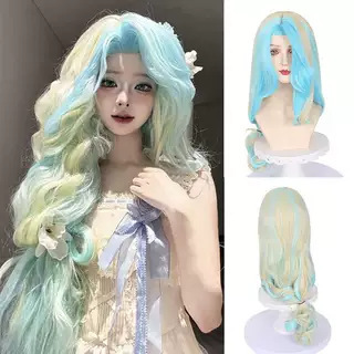 My Little Pony Steam Vapor Cosplay Wig My Little Pony North Star Mist Trail Cosplay Fake Hair Long Curly Hair Set