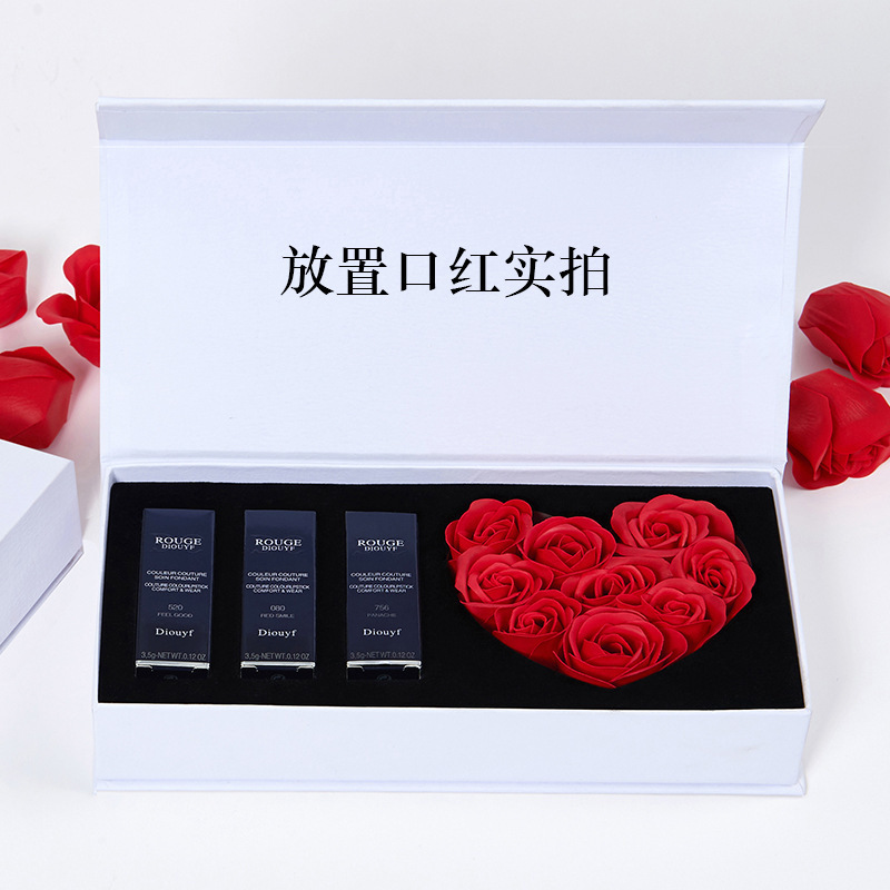 Caja de regalo de lápiz labial de suministro directo de fábrica Regalo del día de San Valentín Caja Rosa embalaje de regalo caja de regalo bolsa de regalo entrega de una pieza