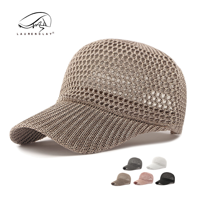 Sombreros de moda europeos y estadounidenses sombreros de verano transpirables sombreros de béisbol de malla casuales versátiles sombreros de protección solar simples