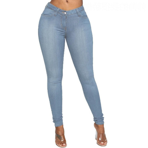 Women's Plus-Size High-Waisted Straight Leg Denim Pants