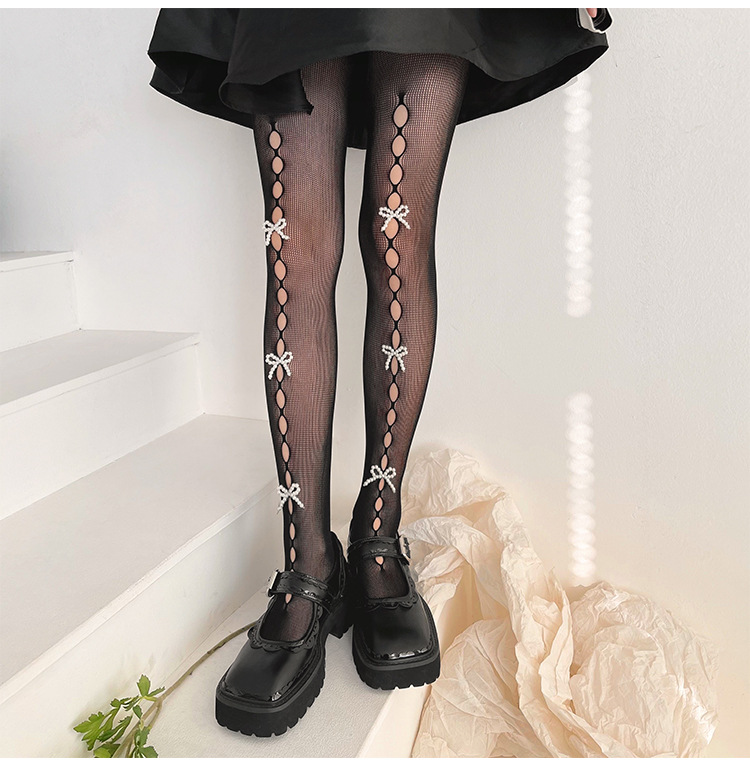 Solid Color Breathable Mesh Stockings display picture 14
