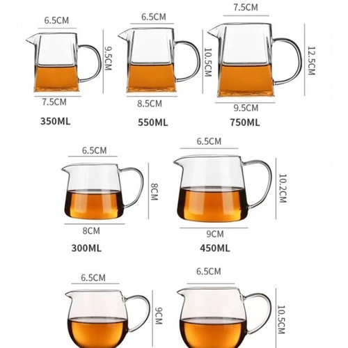 厂家批发加厚玻璃公道杯玻璃分茶器大号玻璃茶海茶道配件公道杯