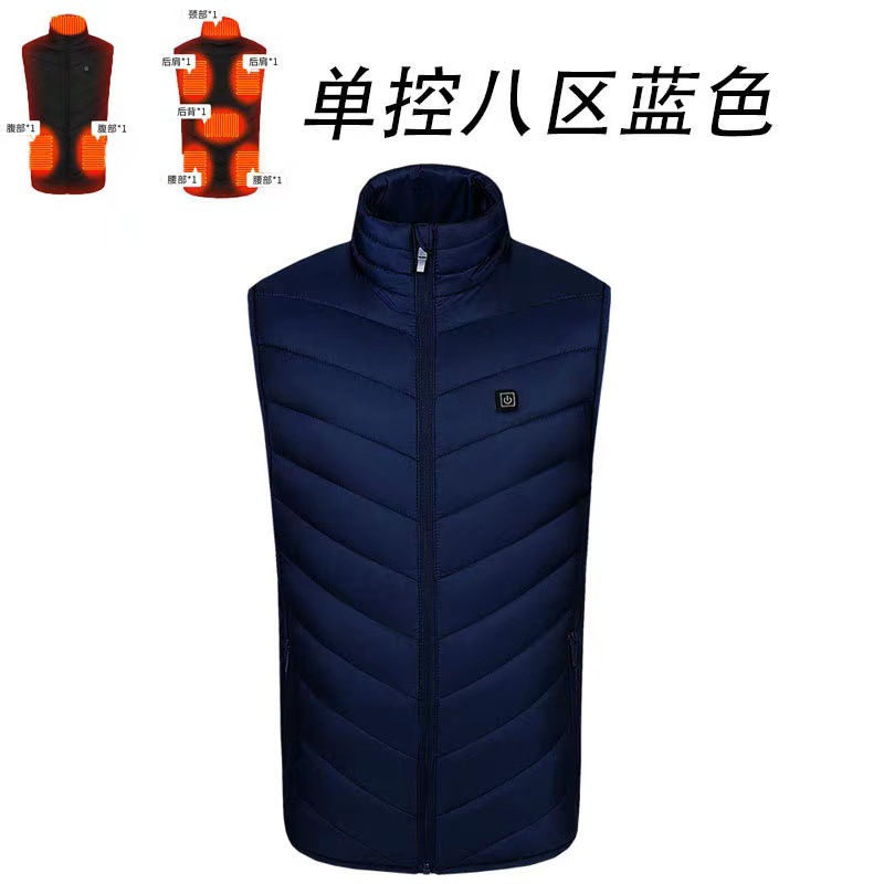 Transfronterizo nuevo Distrito 9 calefacción hombres y mujeres calefacción chaleco invierno cálido inteligente carga calefacción chaleco fábrica al por mayor