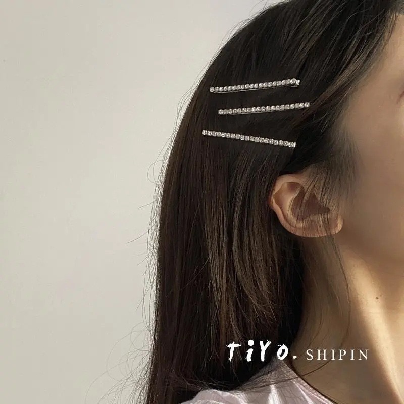 金智妮の同じタイプのドリルのヘアピンの1字のクリップのフラッシュのドリルのサイドは前髪の少女のヘアカードのジェニーの髪飾りのアンドロメダのクリップを挟みます。|undefined