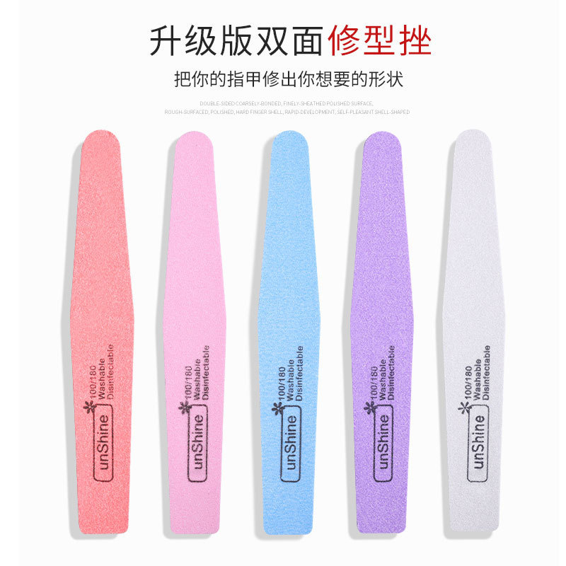 美甲专用两面海绵水洗砂条修甲抛光专用水洗海绵搓条打磨条热销款