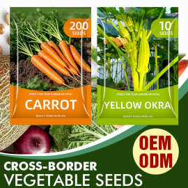 跨境种子定制做跨境彩色包装菜种子秋冬大全蔬菜种子香菜四季大全