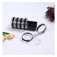 Amazon Multi-Functional 6-Compartment Transparent Spice Jars BBQ Seasoning Box Kitchen Essentials Grocery Combo Set