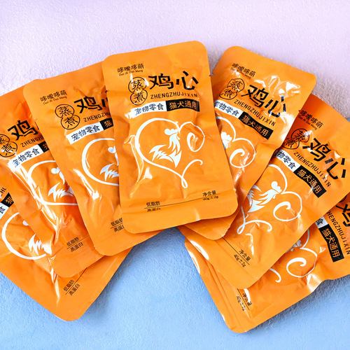 Duoduoduomeng steamed chicken liver wholesale pet snacks wet food package chicken heart cat rice dog nutrition cat food