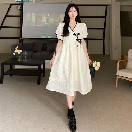 【Original Fabric + Design】2025 Summer New Design Sensory Improvement Cheongsam High-Waist Slimming A-Line Dress
