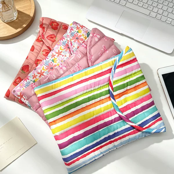 New Cross-Border Cartoon Print Tablet Bag 15inch Laptop Storage Bag Quilted Floral Inner Bag Manufacturer