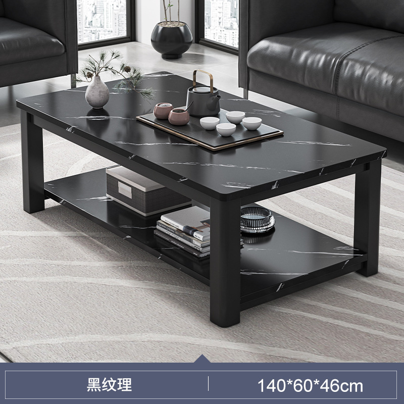 Mesa de centro, sala de estar, hogar, apartamento pequeño moderno y simple, mesa de centro de vidrio templado de lujo ligero, mesa de té minimalista para oficina