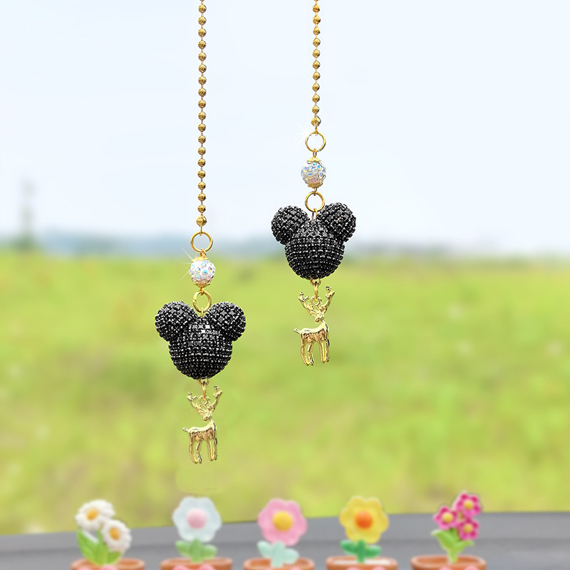 검은 이중 만화 머리 펜던트 사슴 사슴