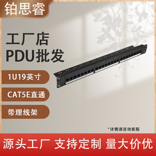 SUper High ProdUct Control 19.1inch U 24-port Category 5e Straight-throUgh Bracket ModUle Cabinet Network Patch Panel