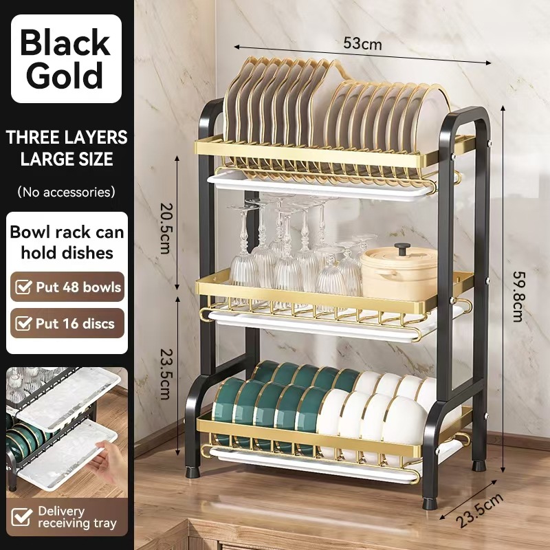 Estante de cocina transfronterizo Estante de platos Estante de almacenamiento de platos Estante de drenaje Estante de cuchillos para palillos Estante multifuncional para platos