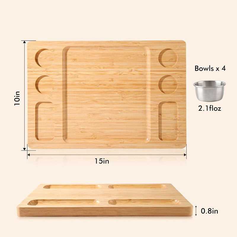 Tabla de cortar de bambú multifuncional tabla de cortar verduras casera snack snack bandeja de fiesta bandeja creativa
