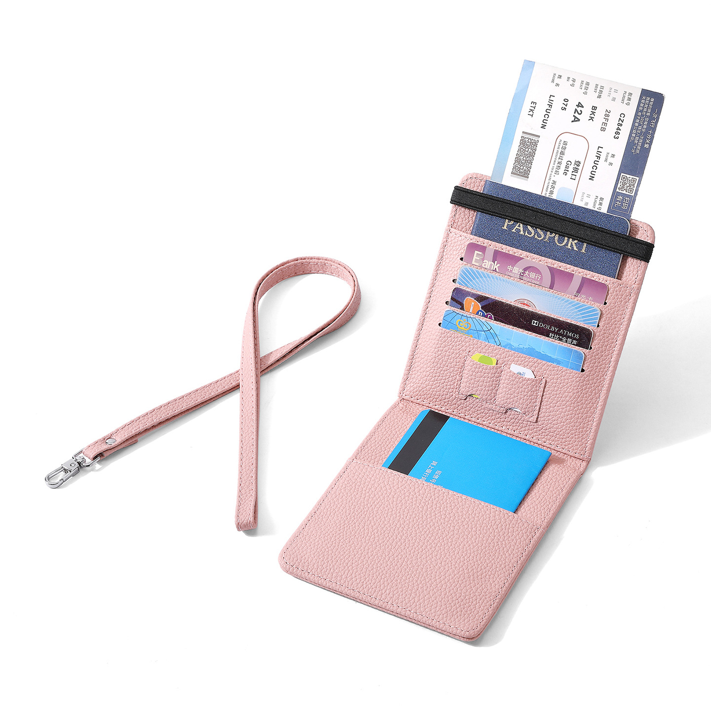 2025 nuevo cuello multifuncional bolso de cambio bolso de tarjetas de estilo japonés lindo bolso de tarjetas múltiples bolso de certificados de doble plegable