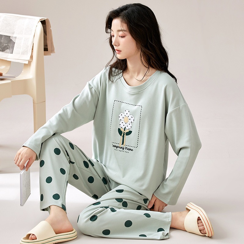 睡衣女春秋款纯棉2026年新款秋冬季甜美可爱休闲可外穿家居服套装