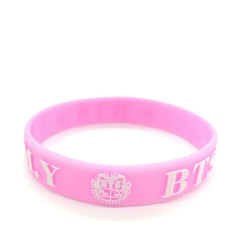 Поставка корейской группы BTS выпуклая силиконовая Bracelet, молодежная группа выпуклая шелк принт резиновая наручная лента рука кольцо