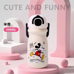 蜡笔小新316不锈钢保温杯女可爱便携学生吸管水杯高颜值杯子