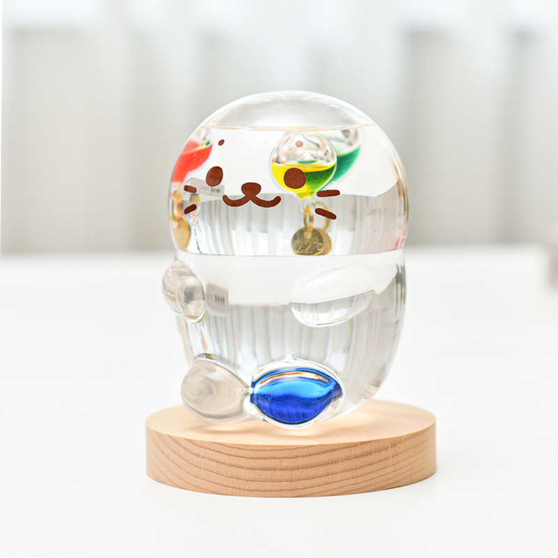 Pronóstico del tiempo botella ballena termómetro regalo de cumpleaños regalo creativo fábrica al por mayor termómetro Galileo