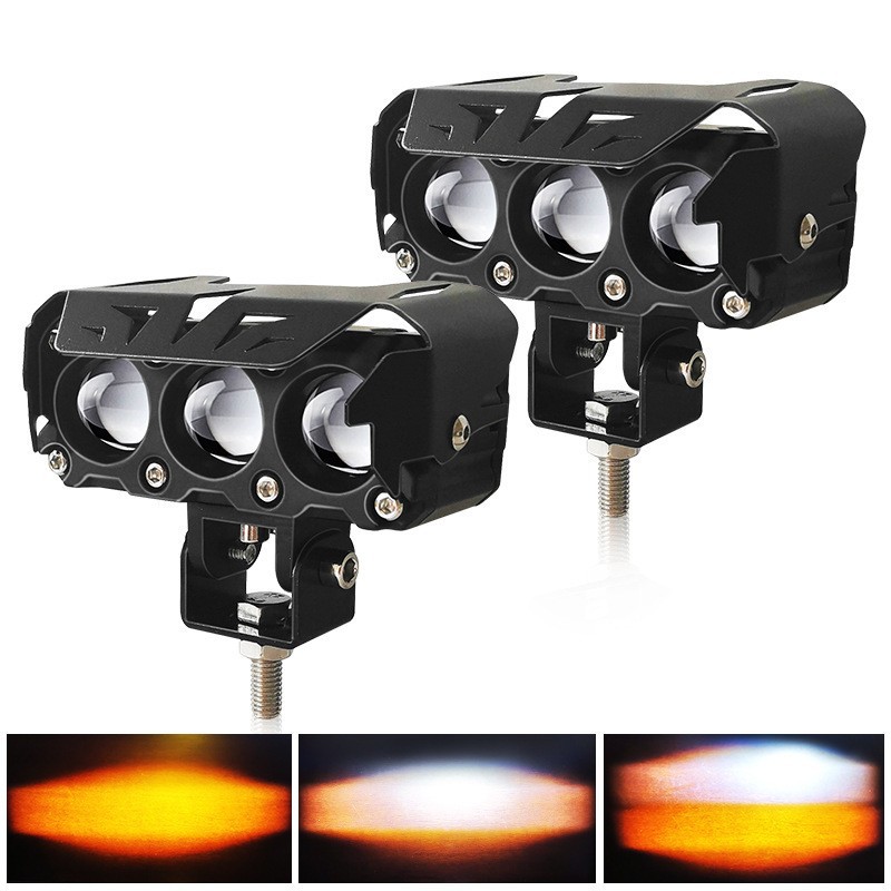 LED motorcycle light double light electric vehicle motorcycle spotlight headlight bulb modified LED car light 10-85V