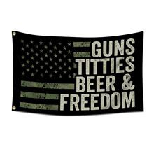 D 71736 Guns Tit Beer Freedom Flag ���ĺ�� �羳ŷ��