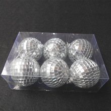 2-80cm圣诞装饰品酒吧镭射球马赛克玻璃镜面球迪斯科反射球厂家