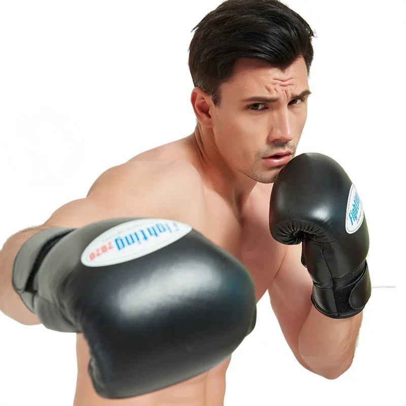 Guantes de boxeo ZTTY, guantes de piel de vaca, forro de látex, entrenamiento profesional, guantes, sacos de arena, protección de guantes