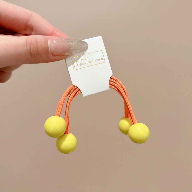 Lazo para el cabello del pulgar de color para niños, niña atada a la cuerda para la cabeza, banda de goma elástica alta, el bebé no daña el cabello, tocado de cuerda para el cabello