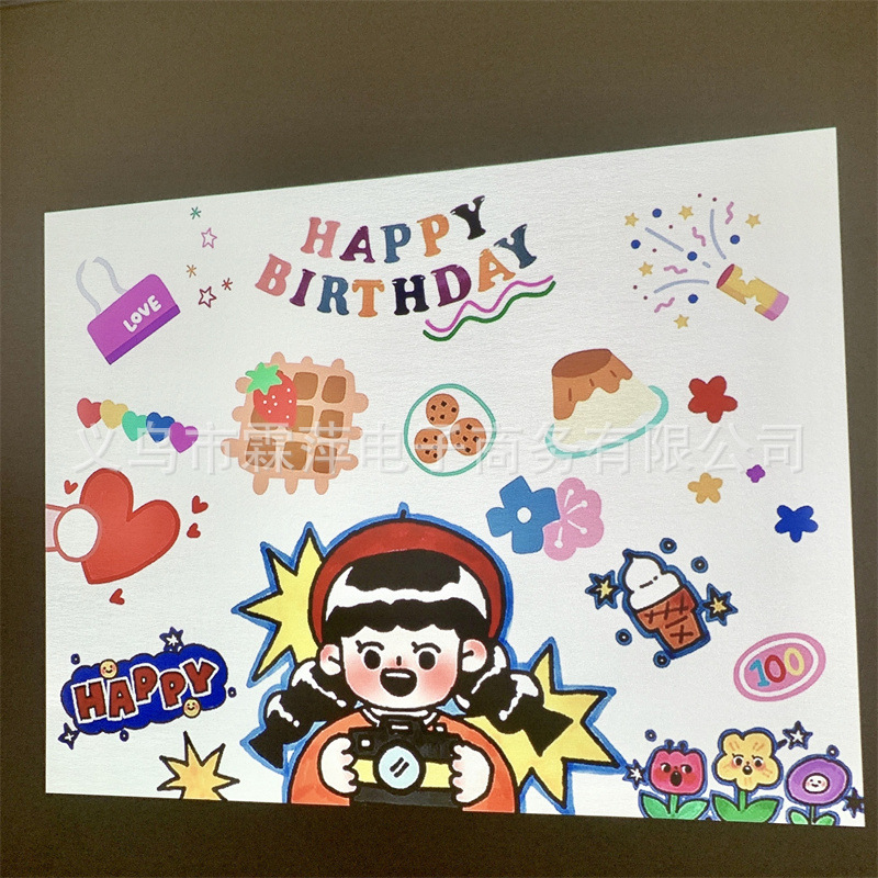 Feliz cumpleaños proyector lámpara de proyección Corea del Sur ins estilo Pequeño Libro Rojo neto rojo foto proyección confesión accesorios creativos