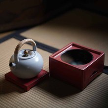 梵山堂山楂红老岩泥明式四方电陶炉煮茶烧水壶陶瓷电茶炉一件代发