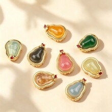 18K��ɫ�Ƕ���J�U�ո���diy�ֹ�ˮ�������ϰ׷��S����F؛���l