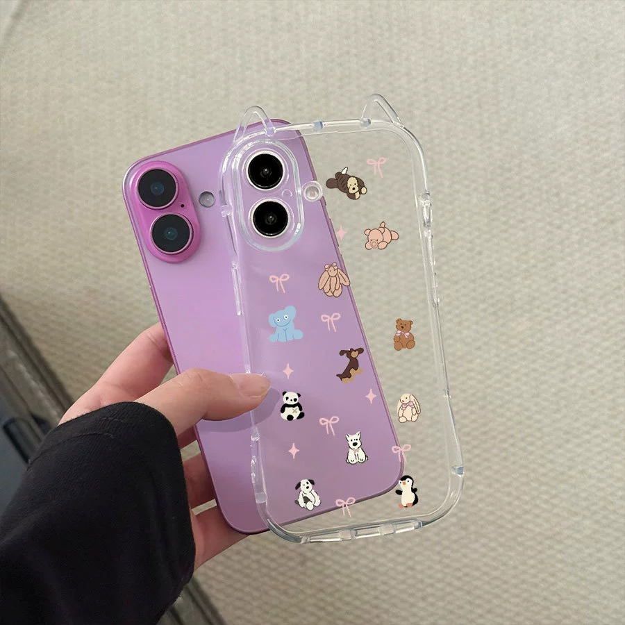 Apple, iPhone15, мультяшный совместимый чехол с бантом, 15promax