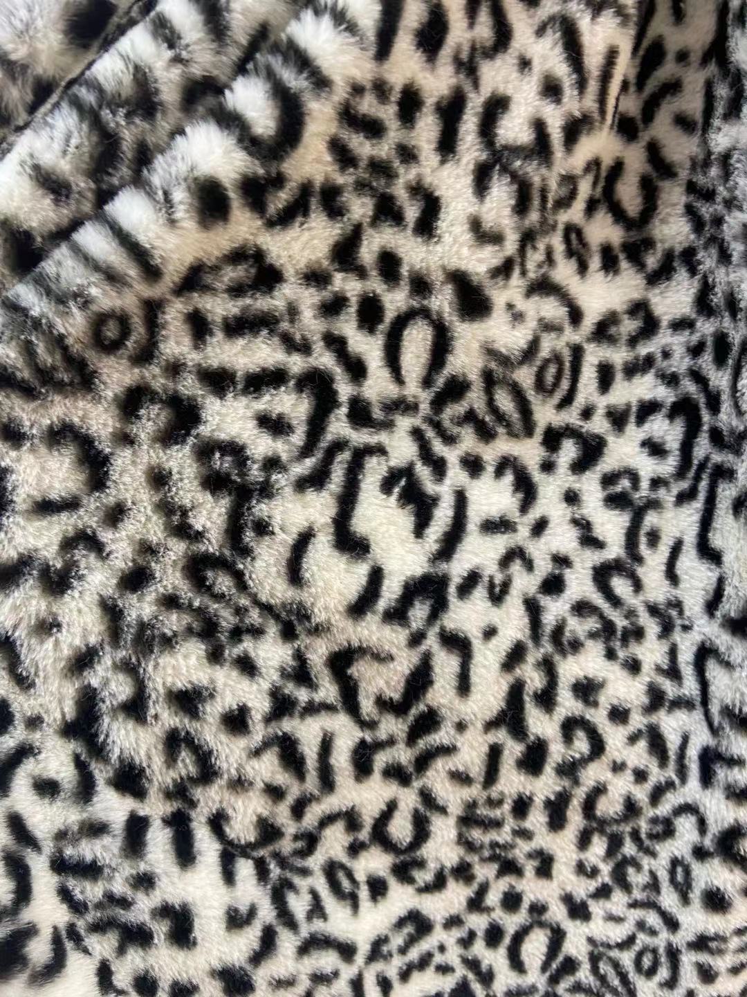 10mm pequeño conejo patrón de tigre colorido leopardo patrón idea amor impreso franela ropa zapatos y sombreros bufanda PET felpa paño
