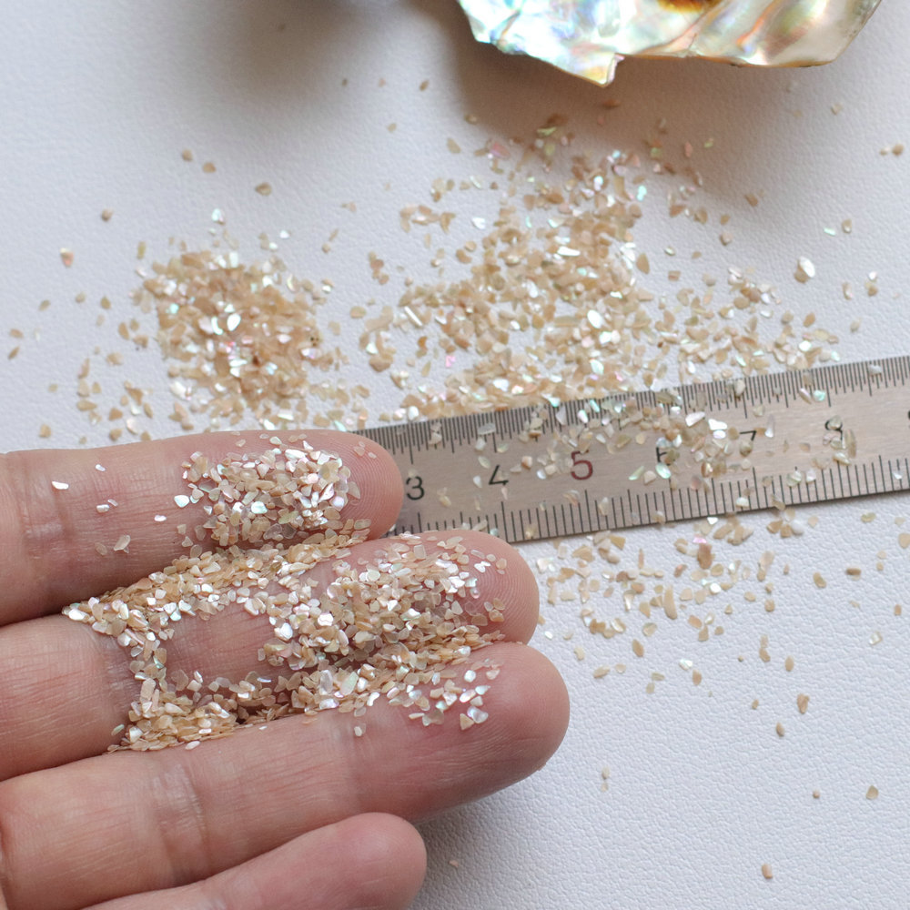 Natural Mother-Of-Pearl Shell Fragments, Thin Pieces of Abalone and White Shell for Nail Art, Nail Stickers, Handmade Jewelry DIY with Shiny Colored Shells