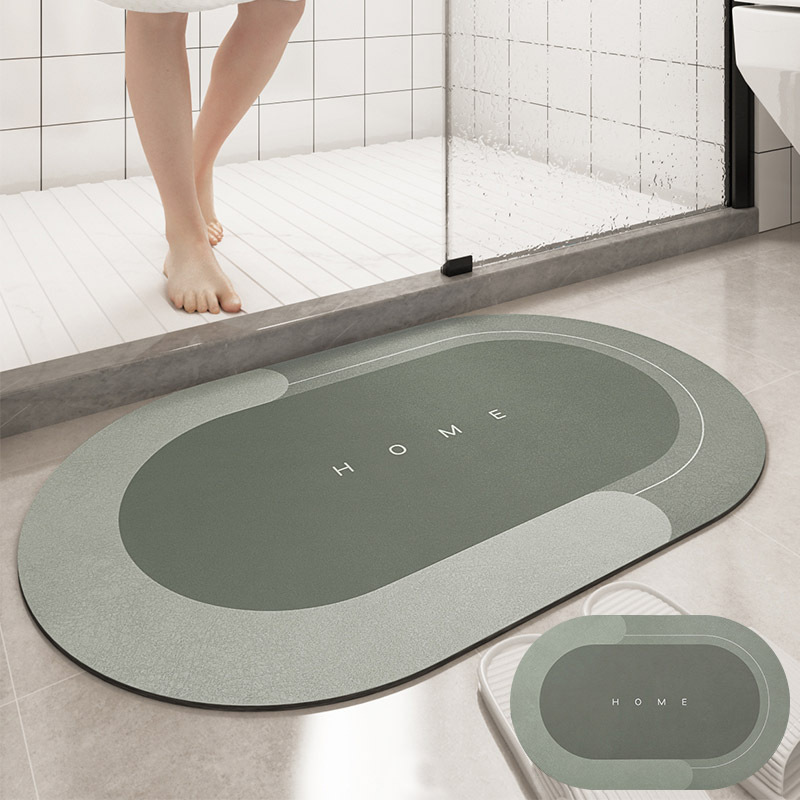 Alfombra de piso de baño Baño suave barro de diatomeas absorbente alfombra de piso de secado rápido puerta del inodoro alfombra antideslizante hogar Baño