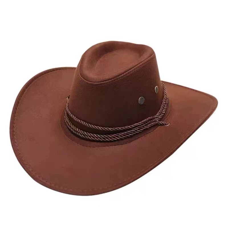 Western Denim Hat Suede Sunscreen Big Beanie Beach Cross-Border Men and Women Knight Sunhat Mountaineering Hat Sir