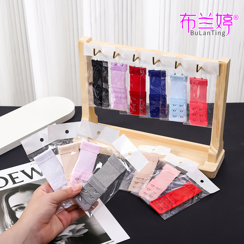 Amazon cross-border stretch bra extension buckle elastic three-row two-button bra extension buckle bra back buckle