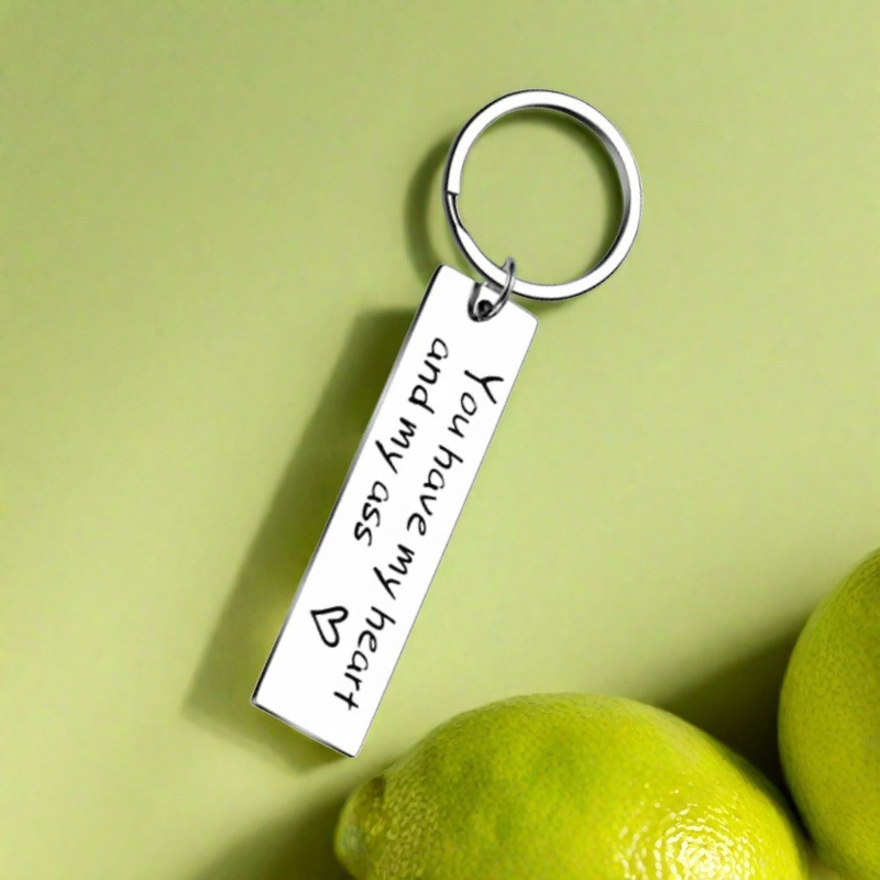 Cross-Border Hot-Selling Anniversary Keychain Chain for Husband, Boyfriend, Girlfriend, Wife, Birthday Couple