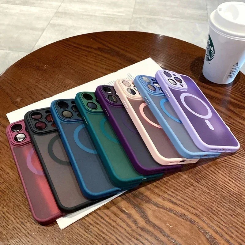 适用iPhone17磁吸手机壳雅盾肤感磨砂半透苹果16PROMAX精孔硬套15|undefined