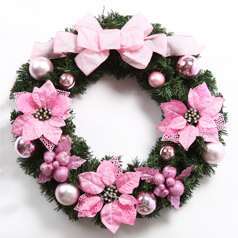 Decoraciones de navidad 50CM guirnalda de navidad decoración de la ventana colgante de navidad de oro decoración al por mayor transfronteriza