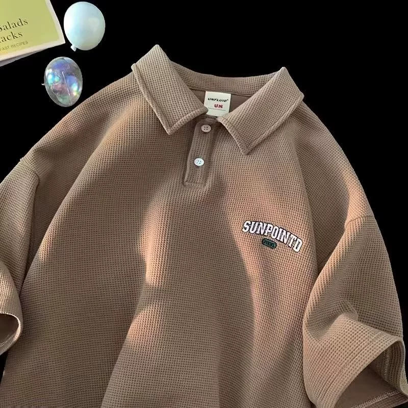 Летняя модная японская поло майка oversize