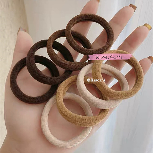 20 canned towel rings, high elasticity, durability, seamless rubber bands, simple basic ponytail hair ties, Japanese and Korean hair accessories for women