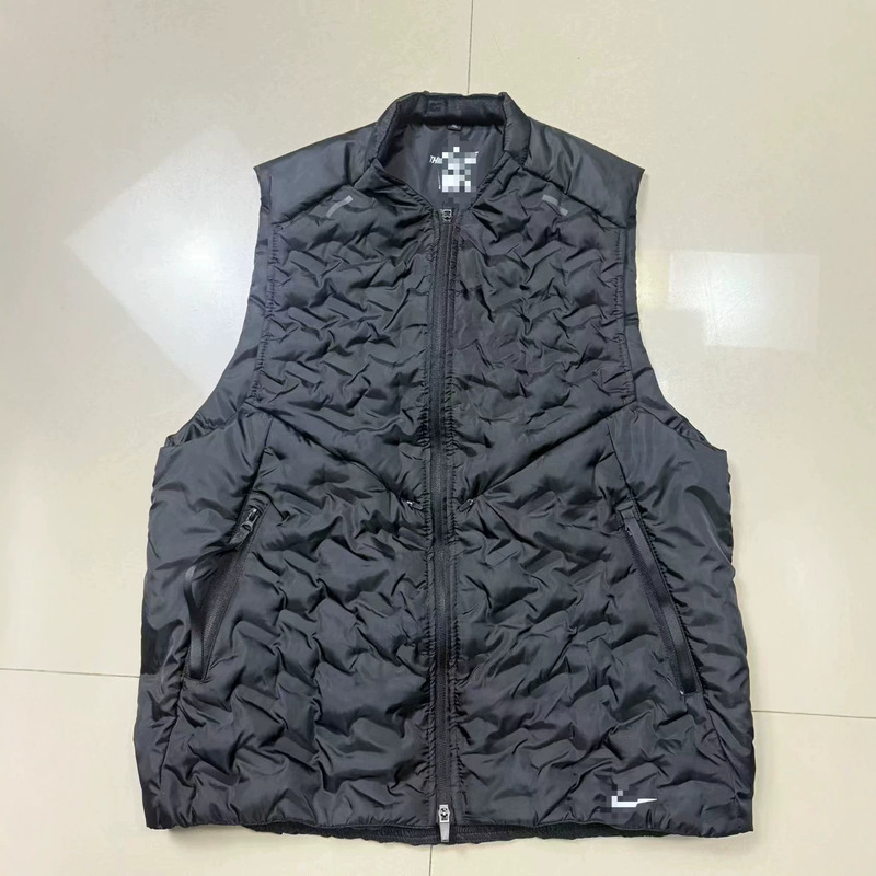In stock: 26 autumn and winter down cotton sports casual vests, lightweight, warm, reflective running vests for men and women, versatile