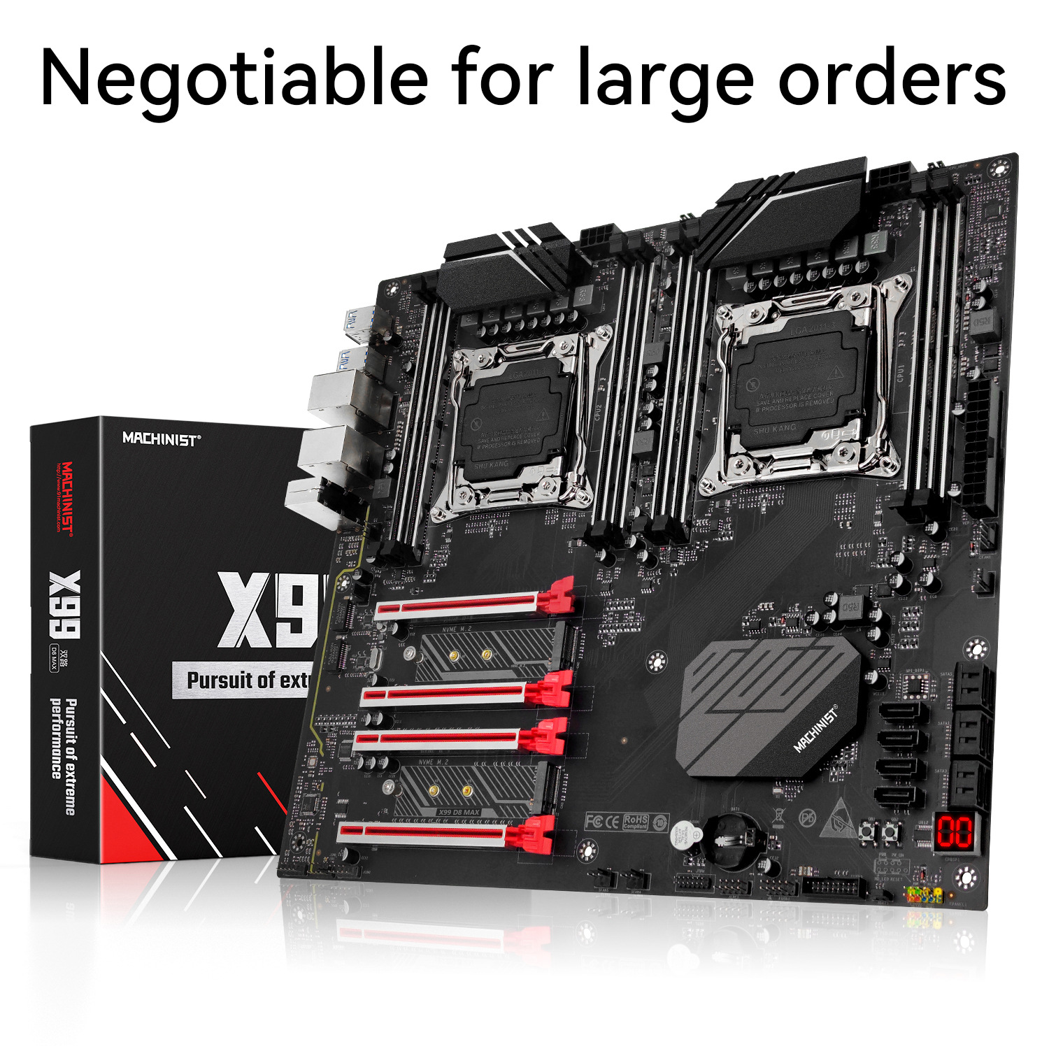 MACHINIST X99-D8-MAX Dual-way motherboard c612DDR4 PCIex16*4