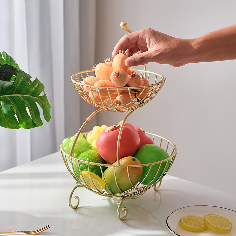 Plato de frutas Sala de estar Aperitivos domésticos Plato de colocación Cesta de frutas multicapa Plato de frutas de oficina Plato de frutas Salón de belleza Plato de frutas