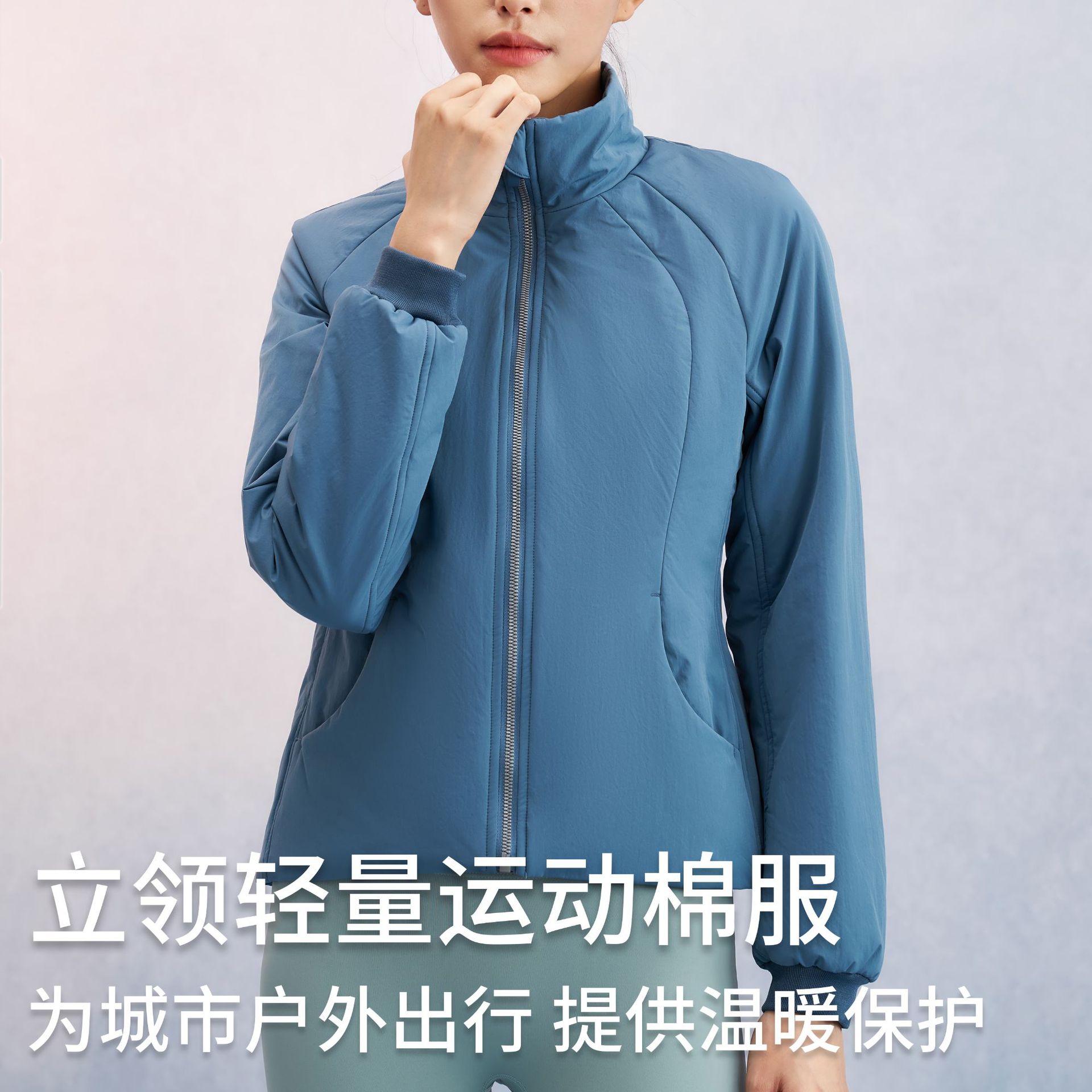 lulu秋冬新款保暖女士夹克运动百搭棉服棒球服宽松休闲防风外套女