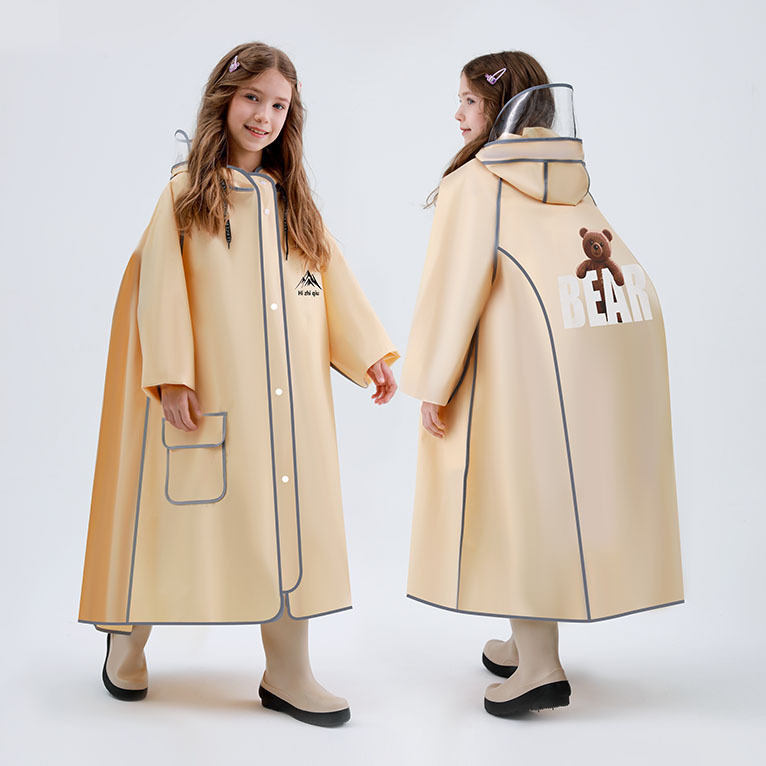 Children's Raincoat for Students, Boys and Girls, Waterproof, Full-Body, Fashionable, New Style, Boys with Schoolbags, Special for Middle and Large Kidsren to Go to School