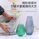 Big Belly Gradient Glass Vase Leaf Shape Hydroponic Vase High Color Value small size Embossed Desktop Flower-arranging
