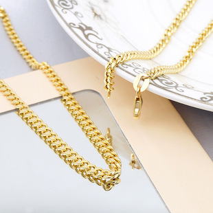 18K Gold Necklace for Women, Accessible Luxury and High-End Au750 Gold Necklace Jewelry 18K Gold Versatile Water Shell Gold Chain